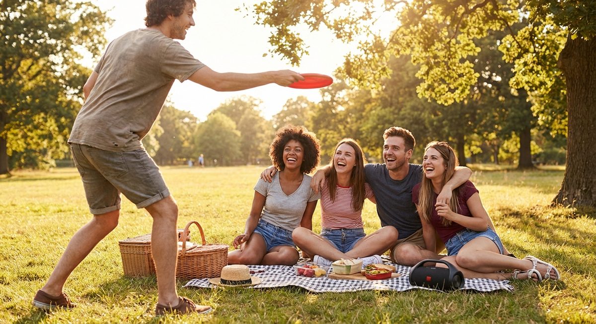 Spontane Sommeraktivitäten mit Freunden